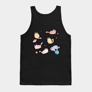 Cats in space - funny kitty cats floating in space Tank Top